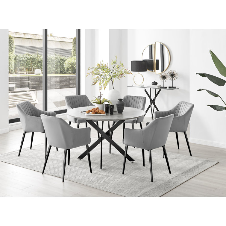 Round dining table 2024 set wayfair